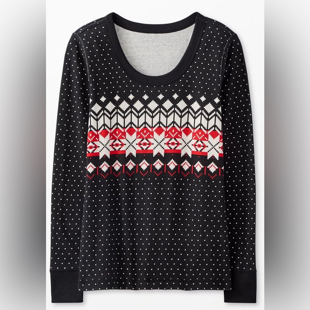Hanna Andersson Black and White Geometric Sweater